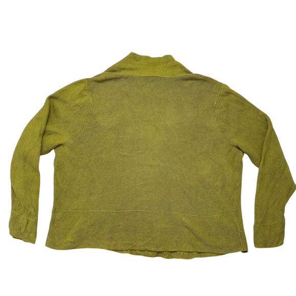 EILEEN FISHER Woman Linen Cotton Blend Open Cardigan in Spring Green Size 2X - Picture 5 of 11